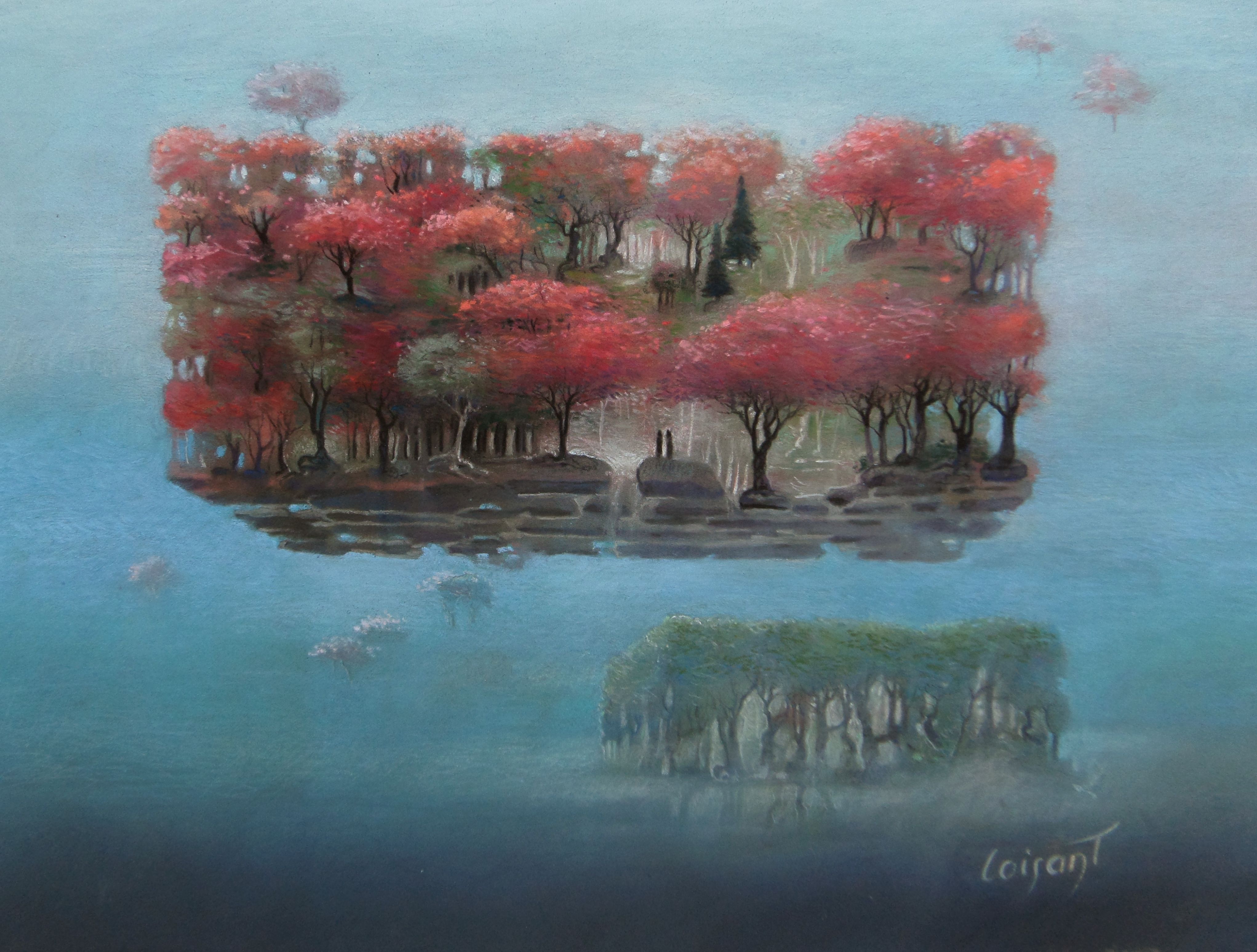 « Forêt rose bien-pensante » 30 x 40 cm
