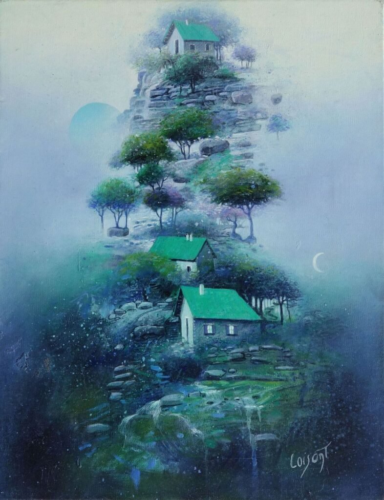 les toits verts 32 x 26 cm